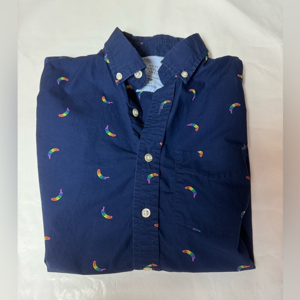 Banana Republic Lux Poplin Slim Fit Button Down Shirt Size XS - Picture 3 of 4